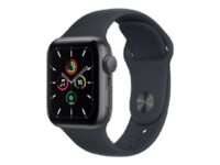 Apple Watch SE (GPS) - rymdgrå aluminium - smart klocka med sportband - midnatt - 32 GB