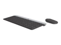 Logitech Slim Wireless Combo MK470 - sats med tangentbord och mus - QWERTY - italiensk - grafit