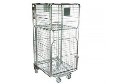 Avhämtning av elektronikprodukter i stålbur