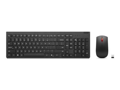 Lenovo Essential Wireless Combo Gen 2 - sats med tangentbord och mus - QWERTY - brittisk - svart Inmatningsenhet