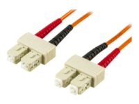 Deltaco - Nätverkskabel - SC-läge (multi-mode) (hane) till SC-läge (multi-mode) (hane) - 5 m - fiberoptisk - 50/125 mikron