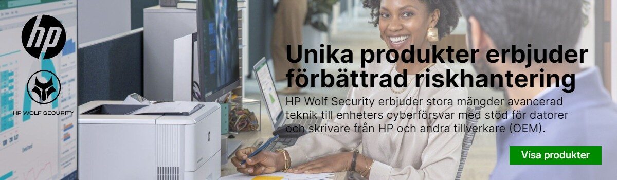 HP Wolf Security dina medarbetare och ditt företag med ett inbyggt skydd i hårdvaran.