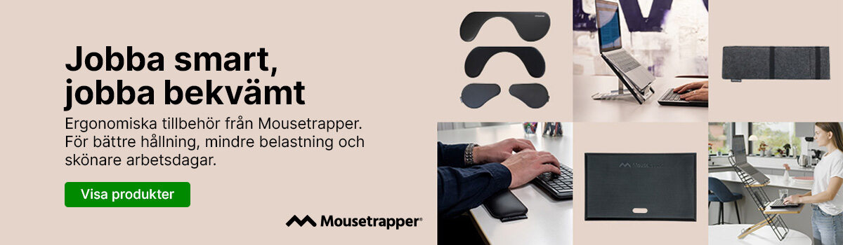 Har du ont i armar, axlar och nacke? Prova Mousetrappers underarmsstöd.