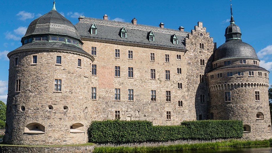 Stadsbild på Örebro slott