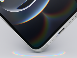 iPhone 16e med Ceramic Shield på framsidan