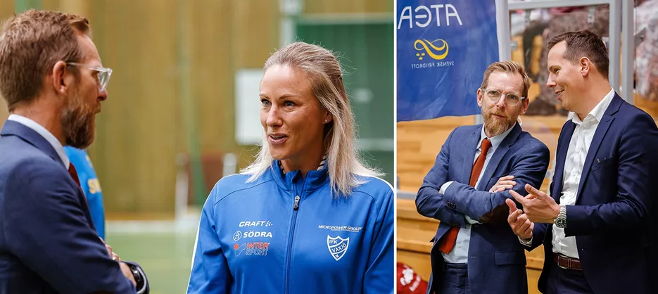 Miniorlandslaget i Växjö fick besök av idrottsministern 