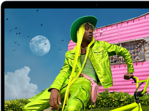 MacBook Air som visar Liquid Retina-skärm